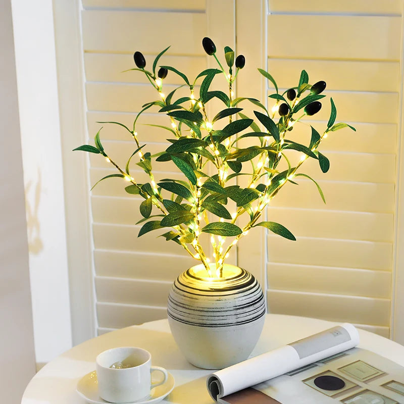 Twilight Olive Lamp